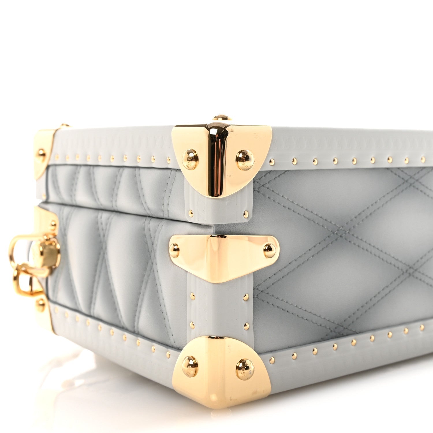 Louis Vuitton Lambskin Malletage Petite Valise Palazzo Ecume
