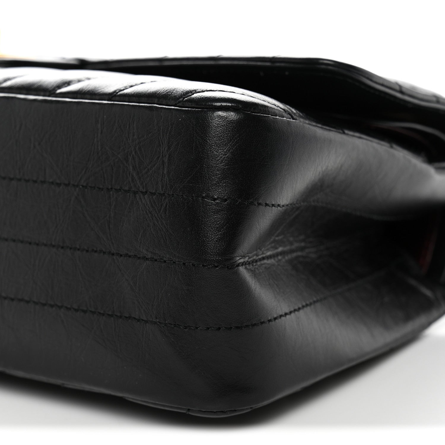 Chanel Aged Calfskin Chevron Quilted 2.55 Reissue 225 Flap Black