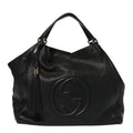 Gucci Pebbled Calfskin Large Soho Shoulder Bag Black