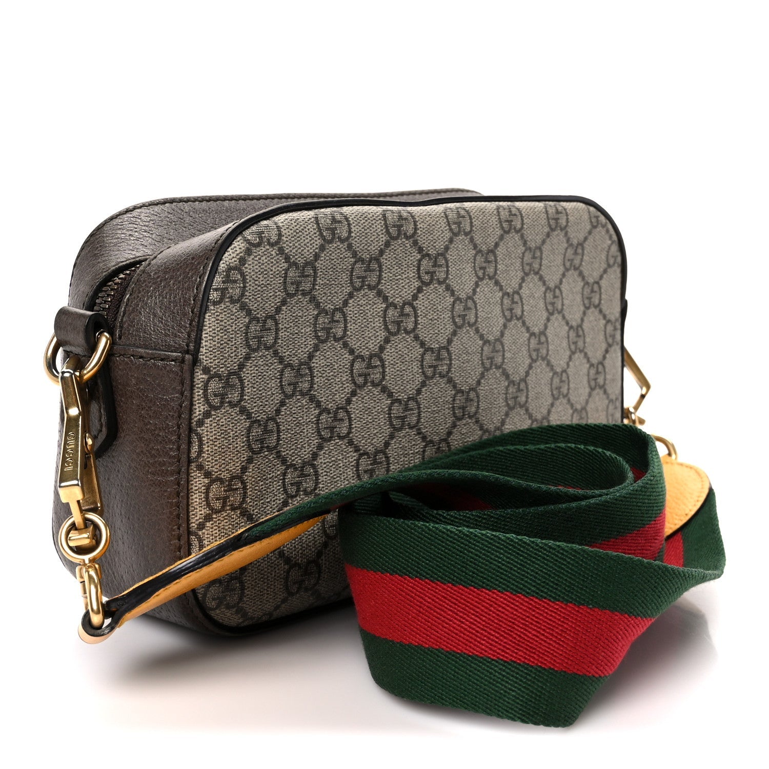 Gucci GG Supreme Monogram Web Neo Vintage Shoulder Bag Beige New Acero Crop
