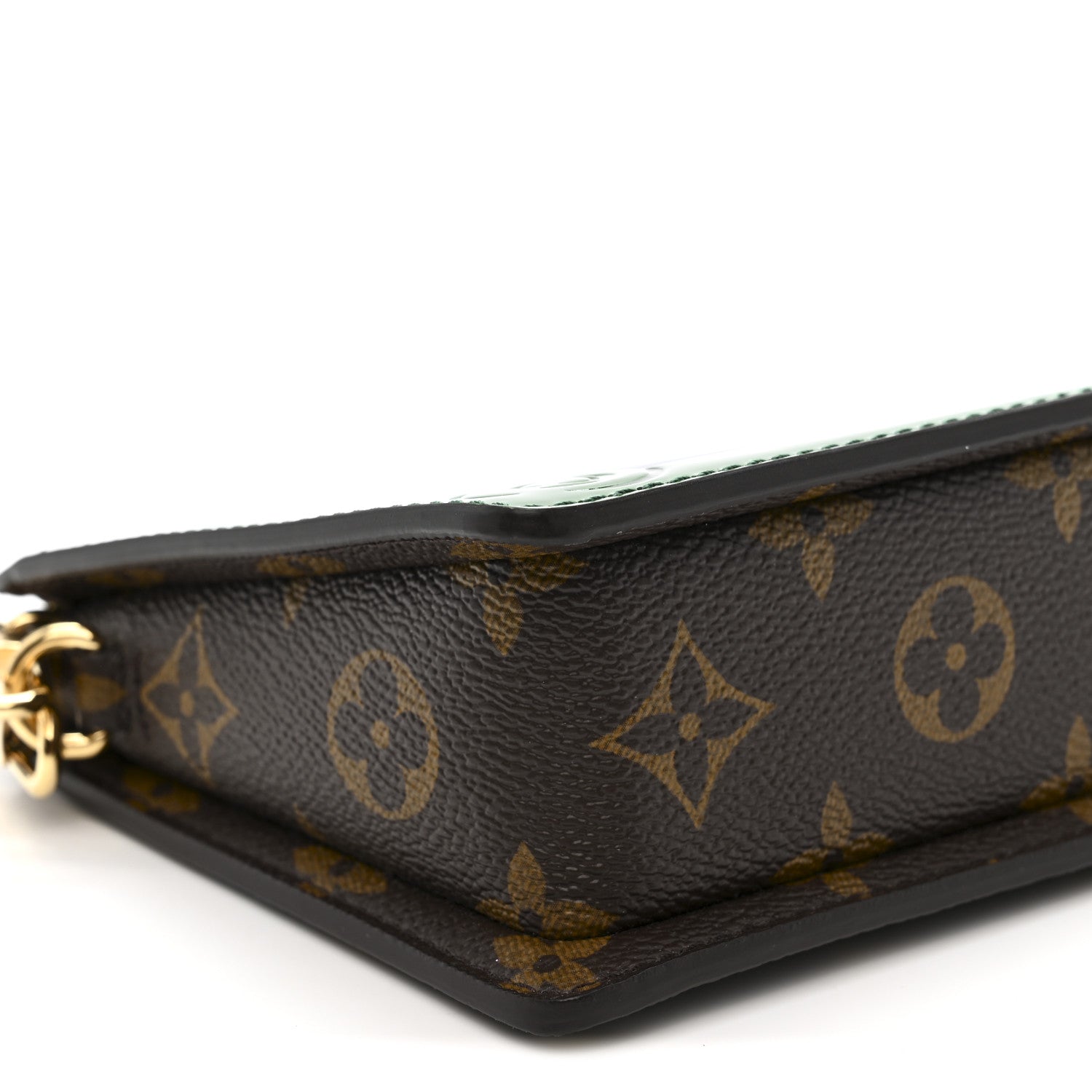 Louis Vuitton Monogram Calfskin Embossed Lexington Pouch Blue Green