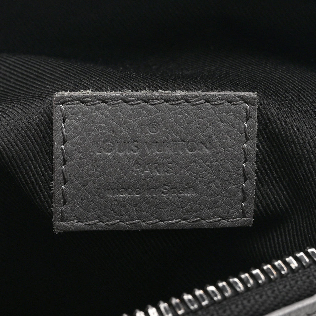 Louis Vuitton Calfskin Monogram Shadow Discovery Bumbag PM Gray