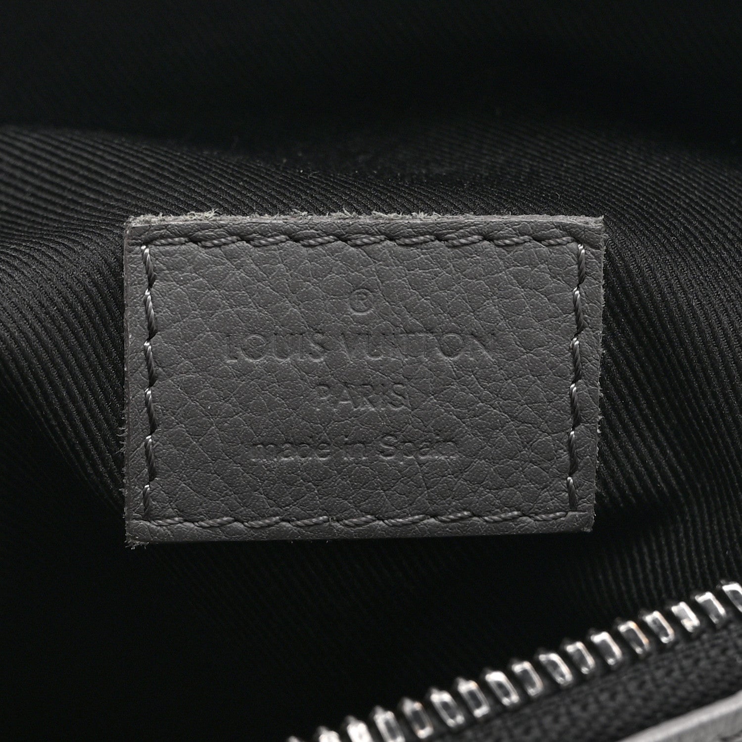 Louis Vuitton Calfskin Monogram Shadow Discovery Bumbag PM Gray