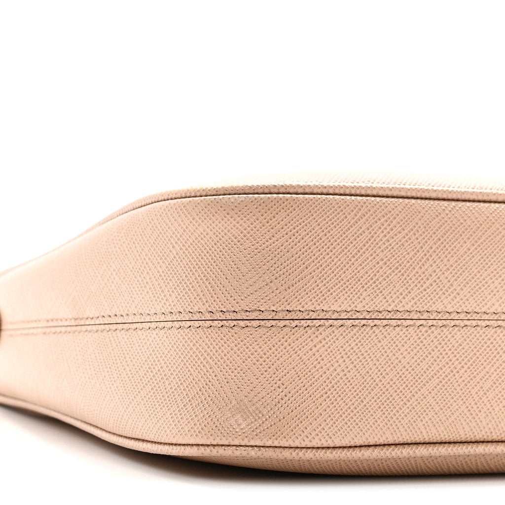 Prada Saffiano Lux Re-Edition Mini Shoulder Bag Cammeo