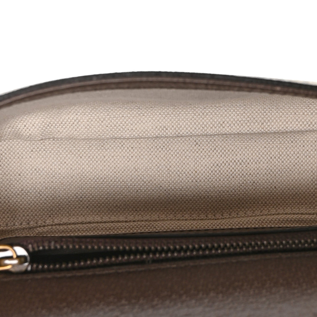 Gucci GG Supreme Monogram Web Mini Ophidia Flap Shoulder Bag Brown