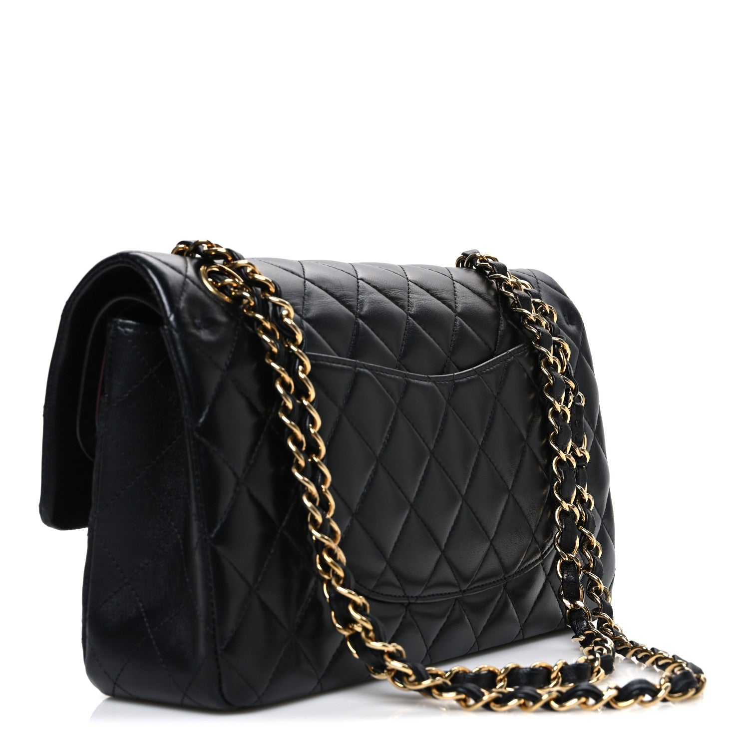 Chanel Lambskin Quilted Medium Double Flap Black