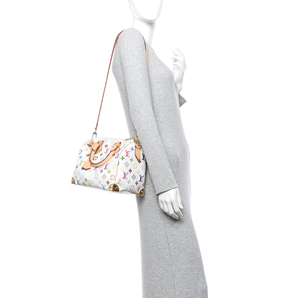 Louis Vuitton LV X TM Monogram Multicolor Speedy Bandouliere 25 White