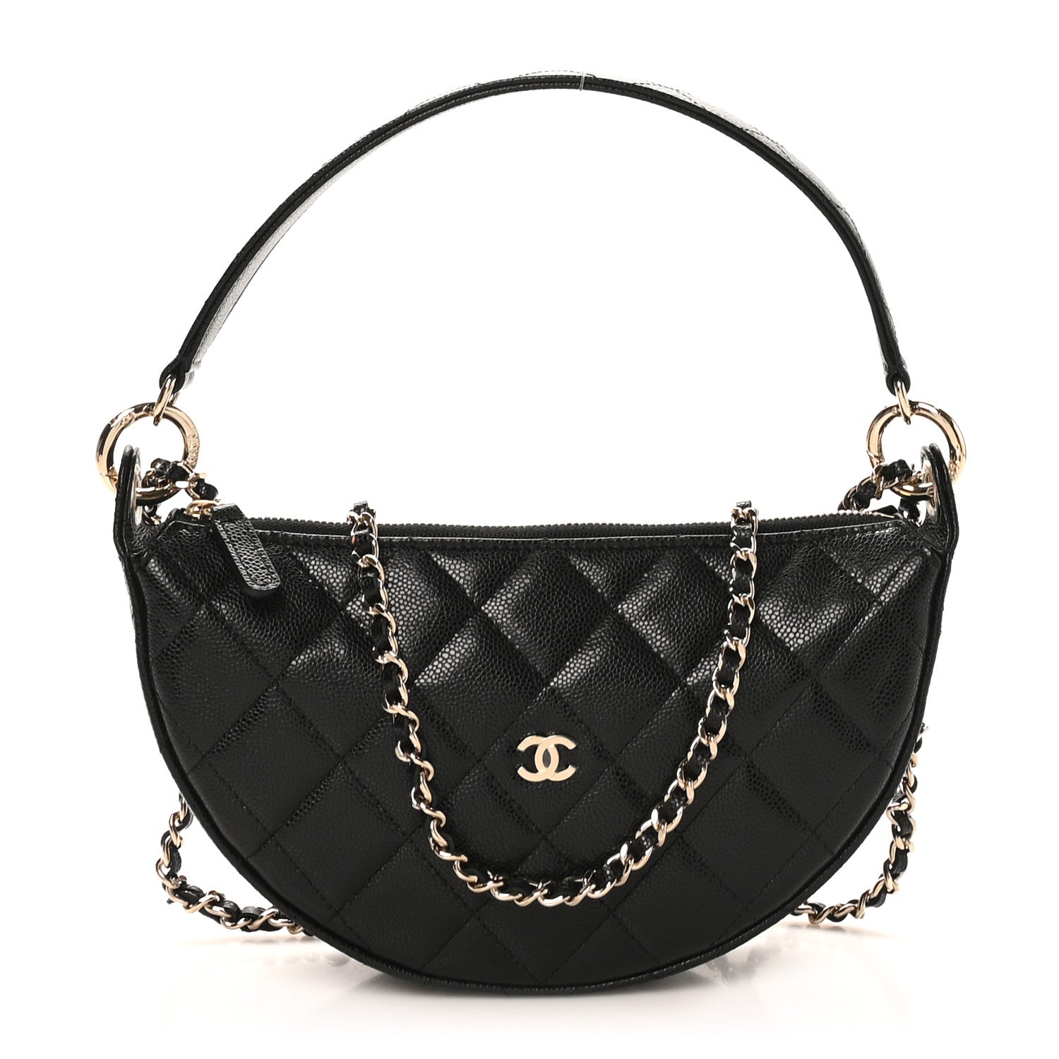 Chanel Caviar Quilted Clutch With Chain Black