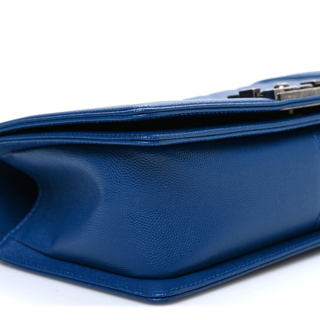 Chanel Caviar Quilted Medium Boy Flap Dark Blue