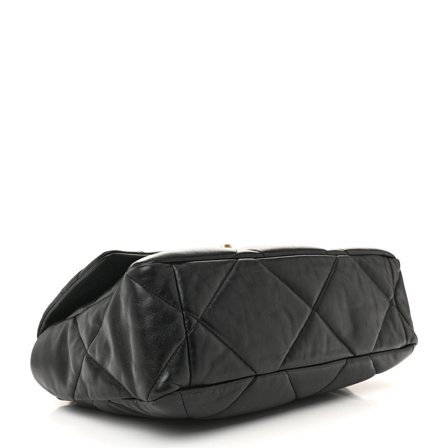 Chanel Lambskin Quilted Large Chanel 19 Flap Black