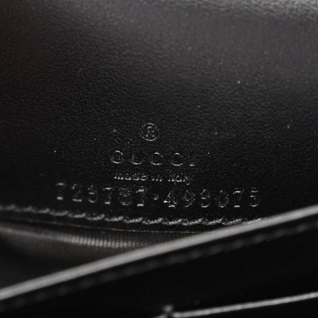 Gucci Calfskin GG Matelasse Chain Wallet Black