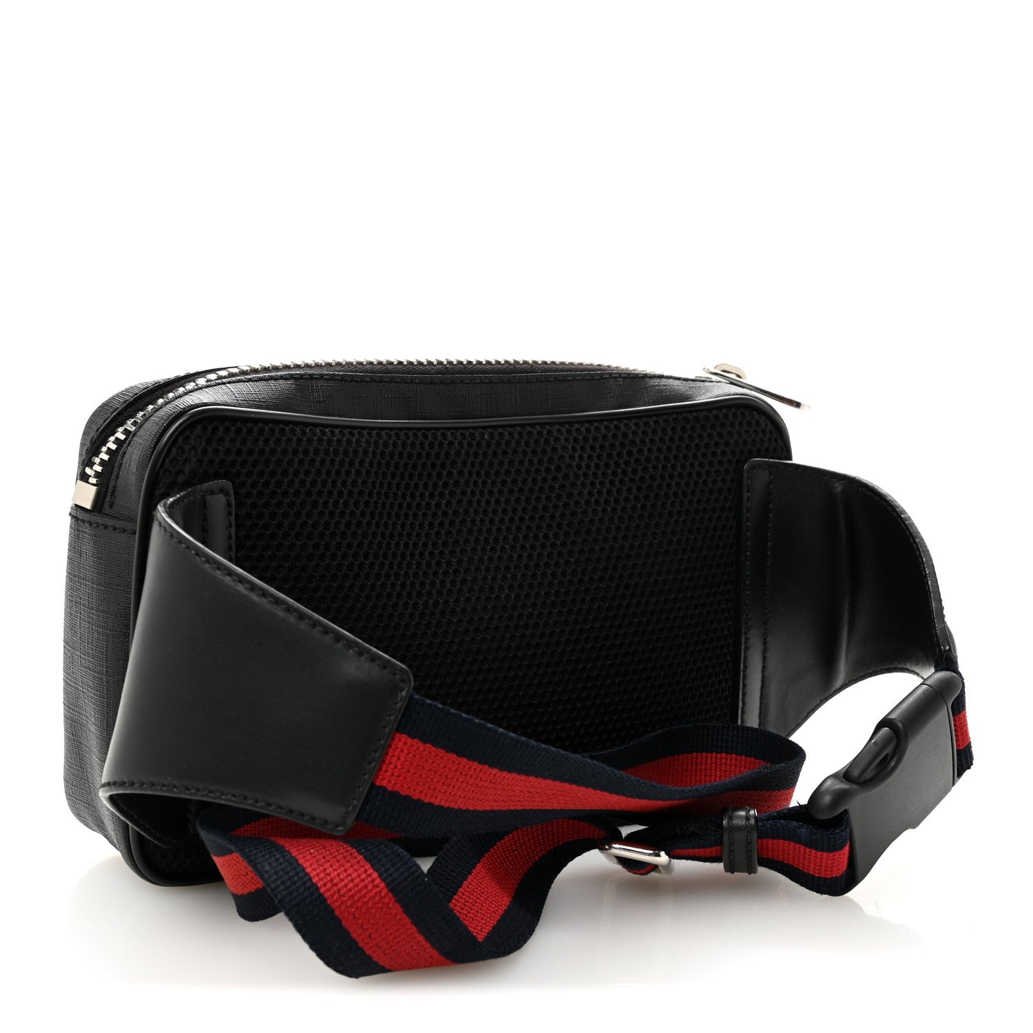Gucci Soft GG Supreme Monogram Web Belt Bag Black Grey