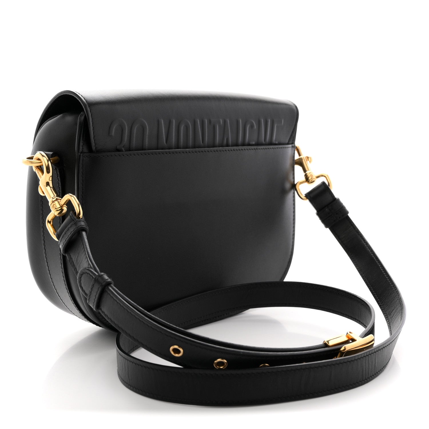 Christian Dior Box Calfskin Medium Bobby Flap Black