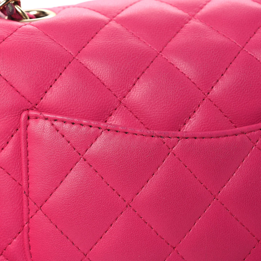 Chanel Lambskin Quilted Mini Square Flap Pink