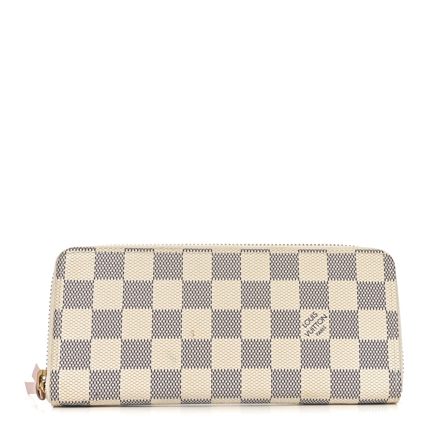 Louis Vuitton Damier Azur Clemence Wallet Rose Ballerine
