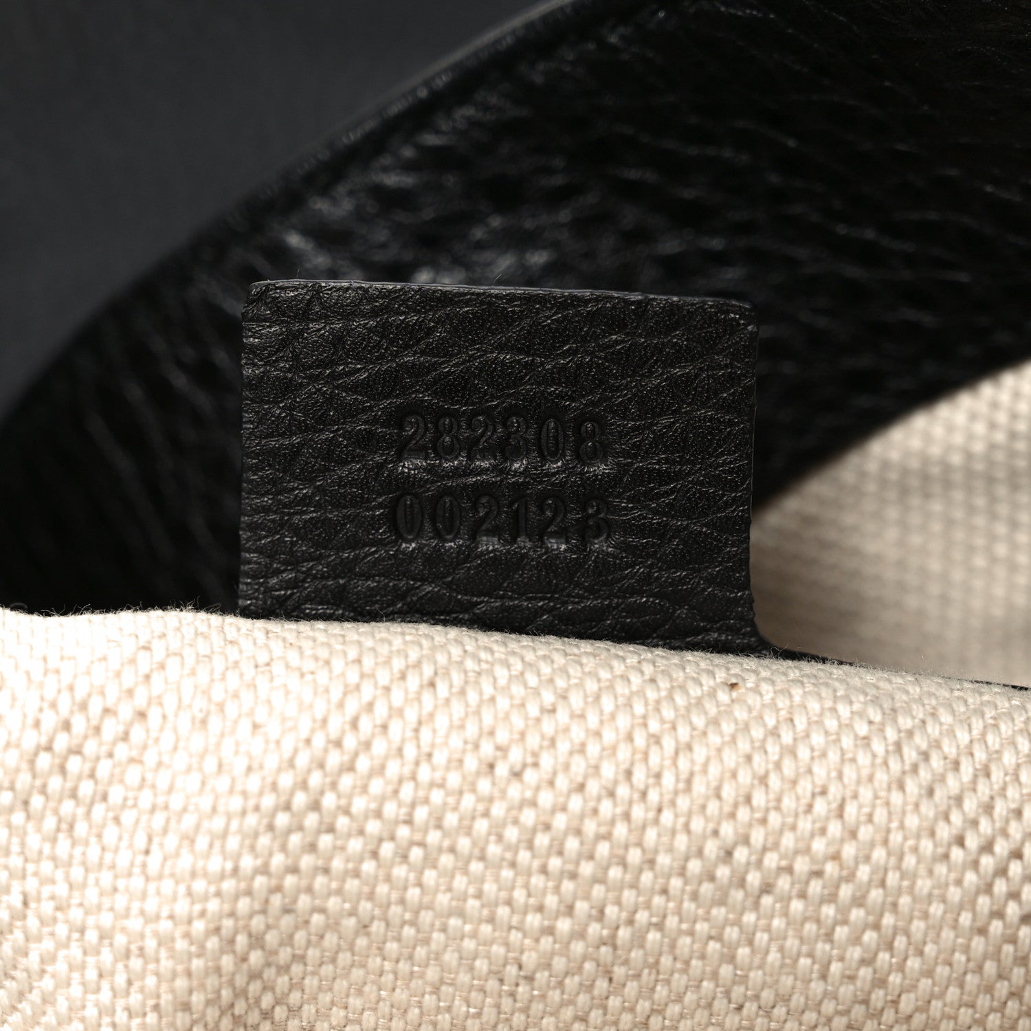 Gucci Pebbled Calfskin Large Soho Shoulder Bag Black