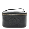 Chanel Caviar CC Vanity Cosmetic Case Black