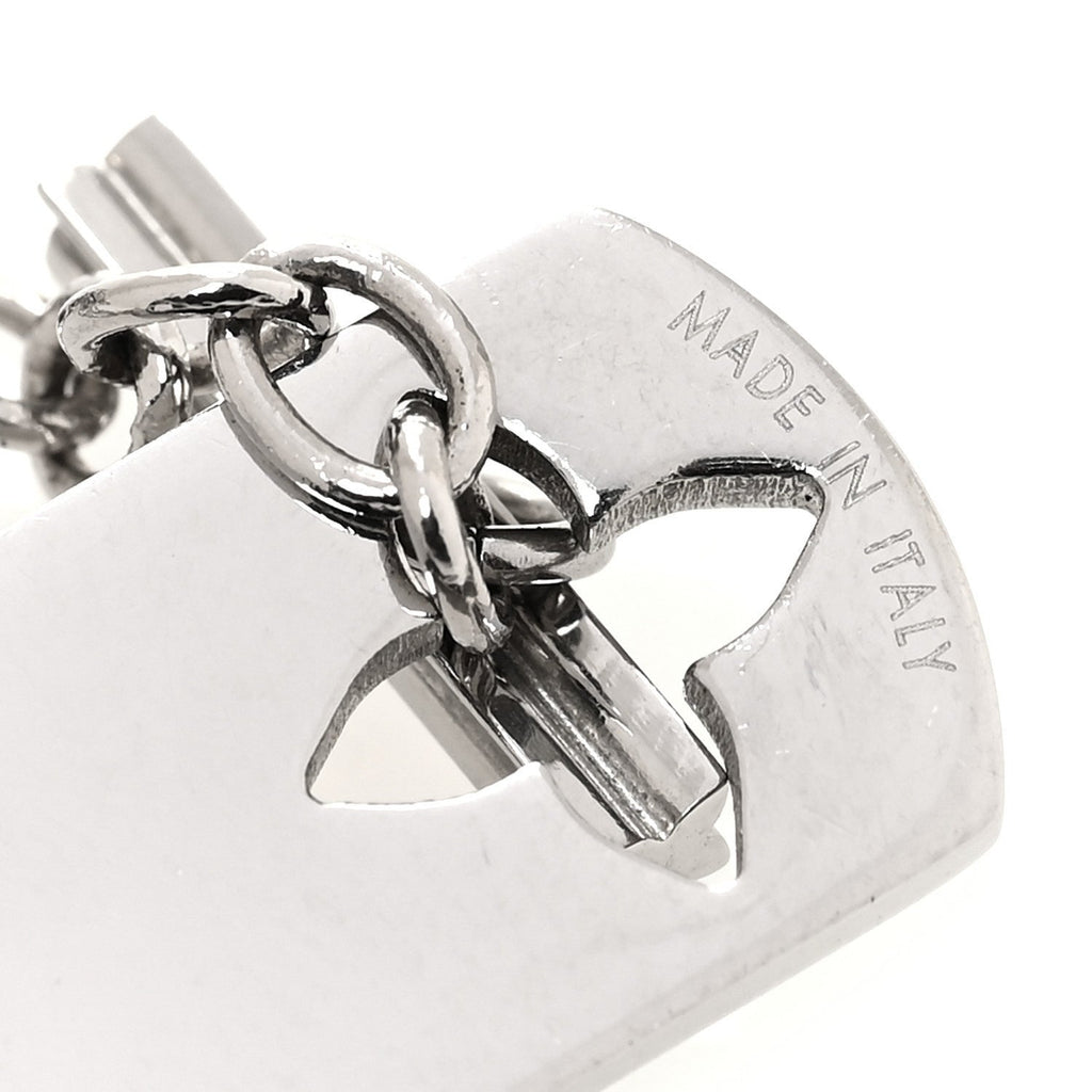Louis Vuitton Monogram LV Double Chain Bracelet Silver