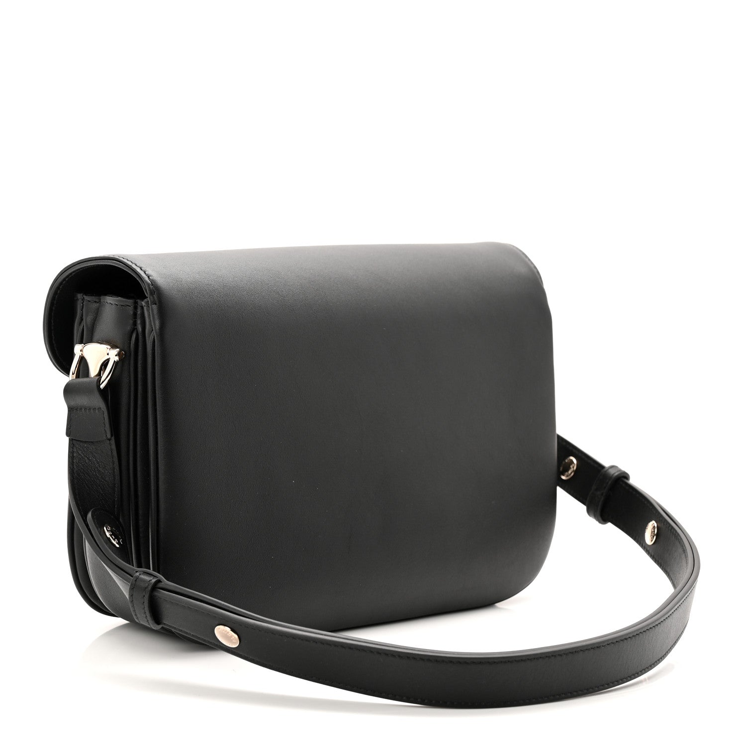 Gucci Ciny Lux Calfskin Horsebit 1955 Soft Small Shoulder Bag Black
