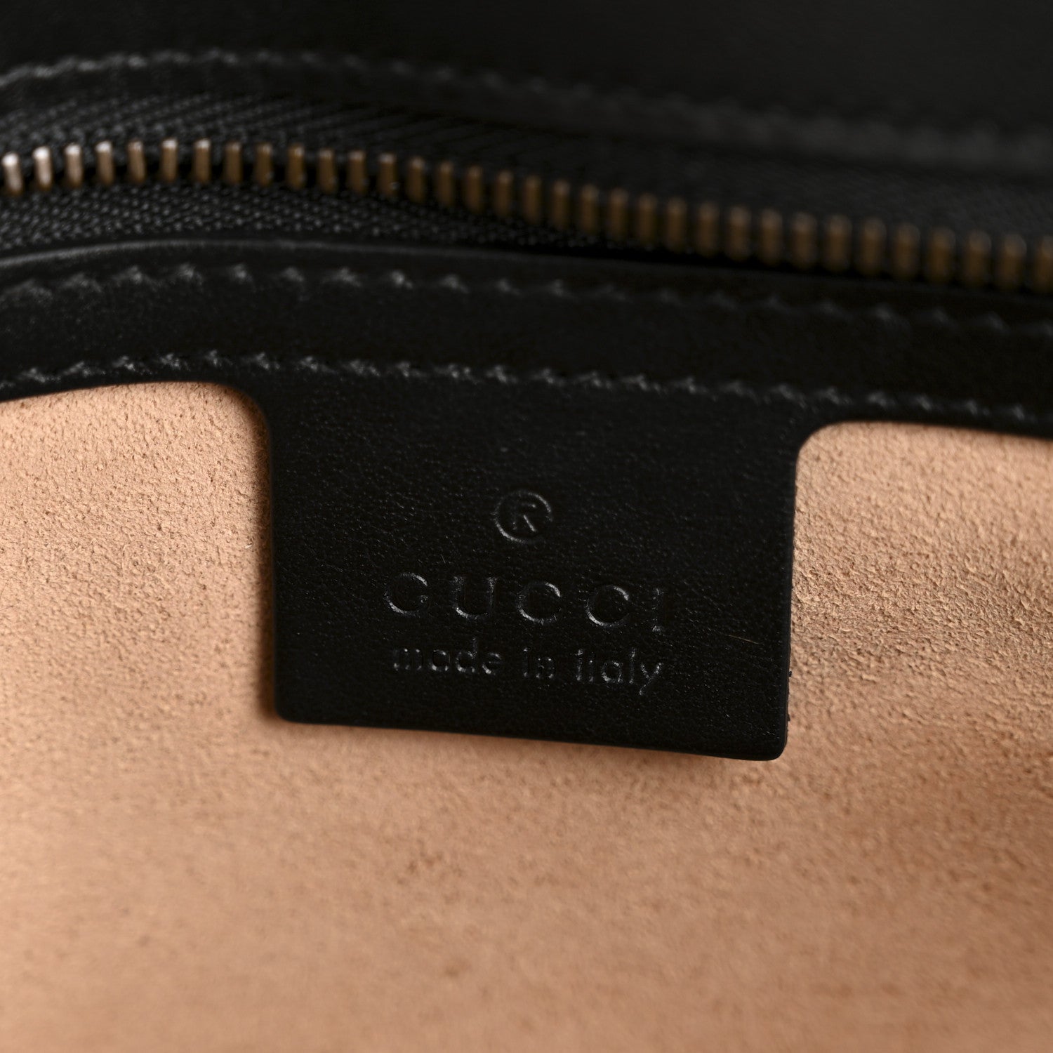 Gucci Calfskin Matelasse Small GG Marmont Shoulder Bag Black