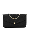 Louis Vuitton Empreinte Pochette Felicie Chain Wallet Black