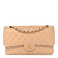 Chanel Caviar Quilted Medium Double Flap Beige