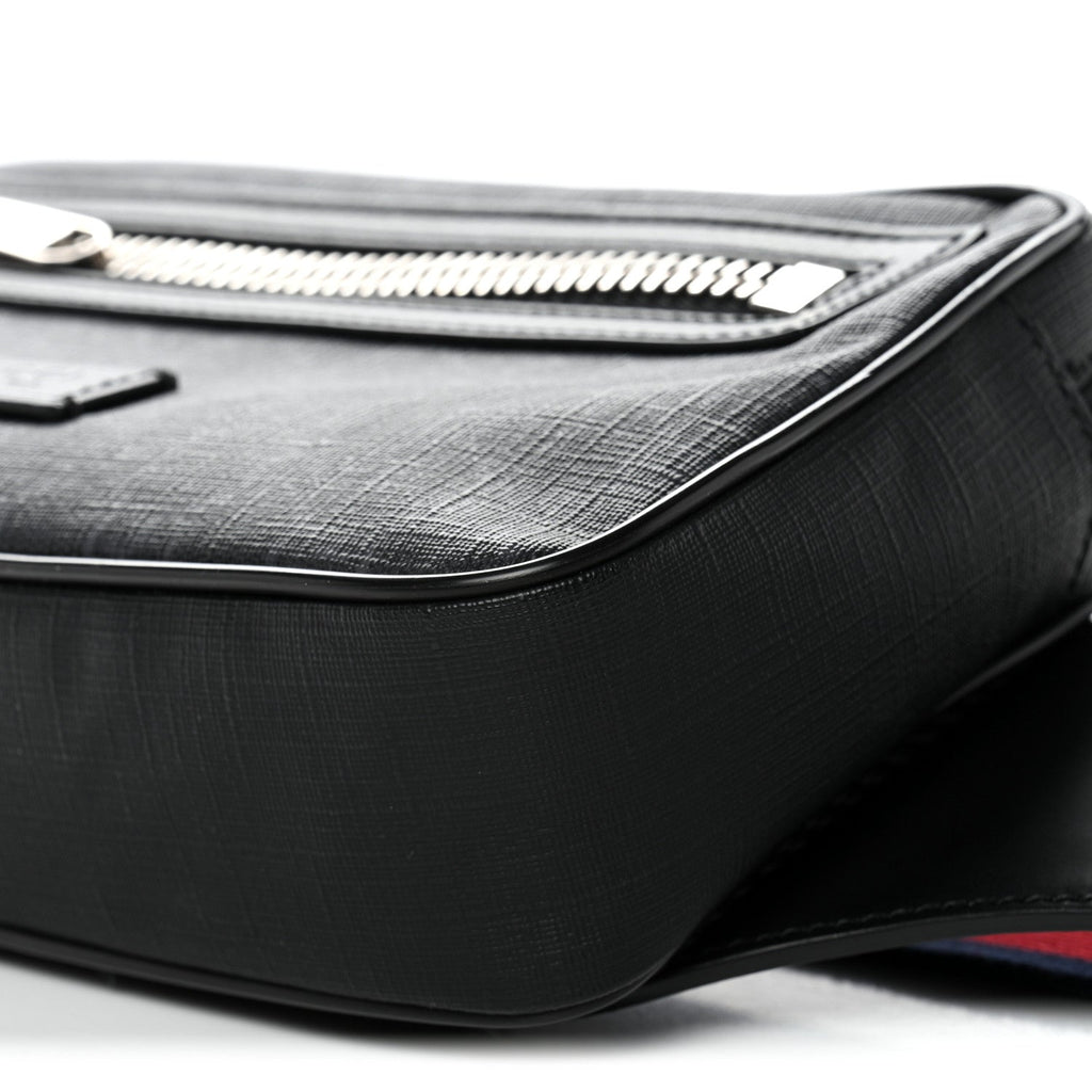 Gucci Soft GG Supreme Monogram Web Belt Bag Black Grey