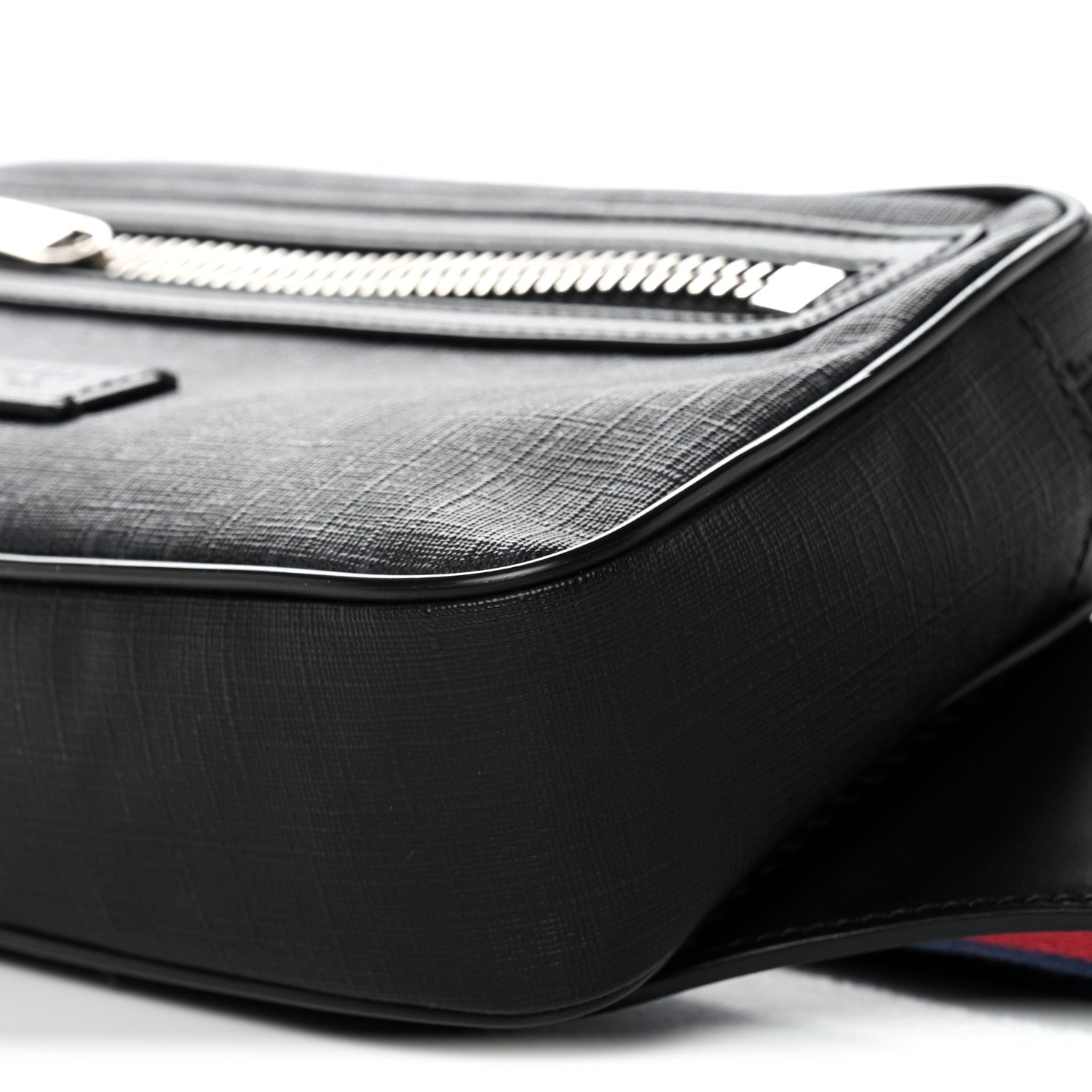 Gucci Soft GG Supreme Monogram Web Belt Bag Black Grey