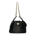Chanel Washed Denim Quilted Small Chanel 25 Handbag Black