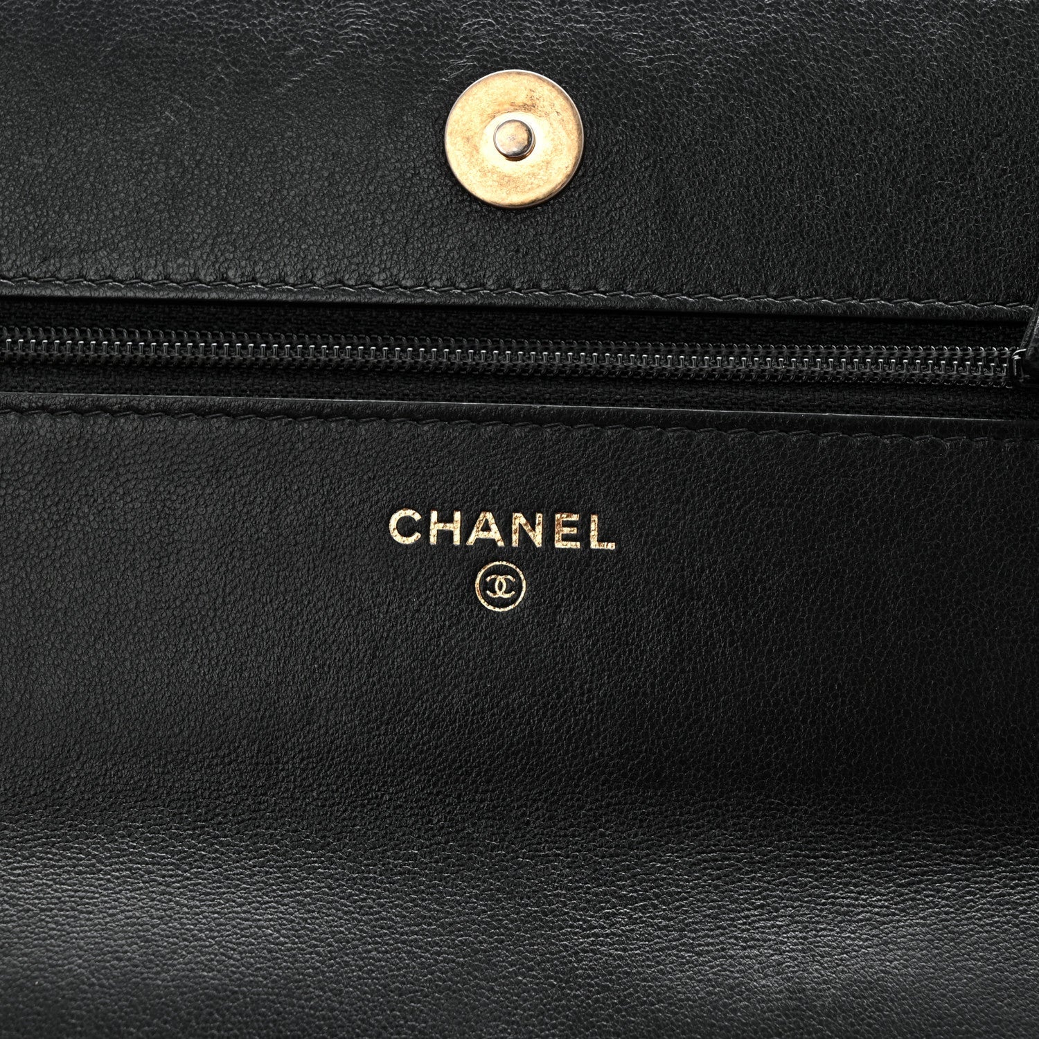 Chanel Lambskin Quilted Chanel 19 Wallet On Chain WOC Black