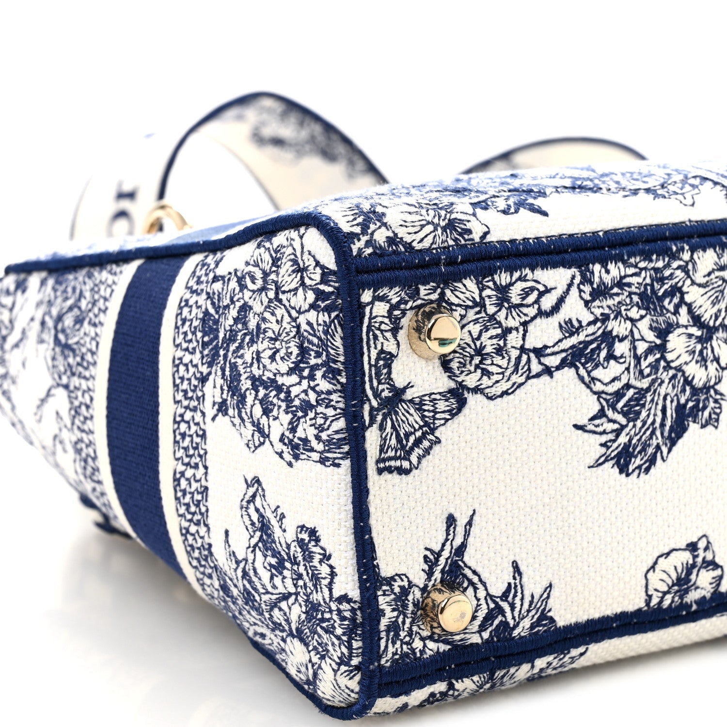 Christian Dior Canvas Reverse Embroidered Rêve d'Infini Medium Lady D-Lite Blue Multicolor