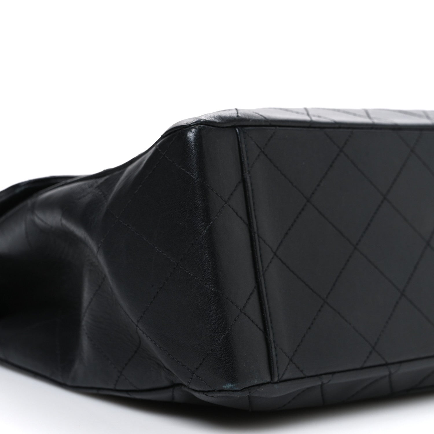 Chanel Lambskin Quilted XL Jumbo Single Flap Black