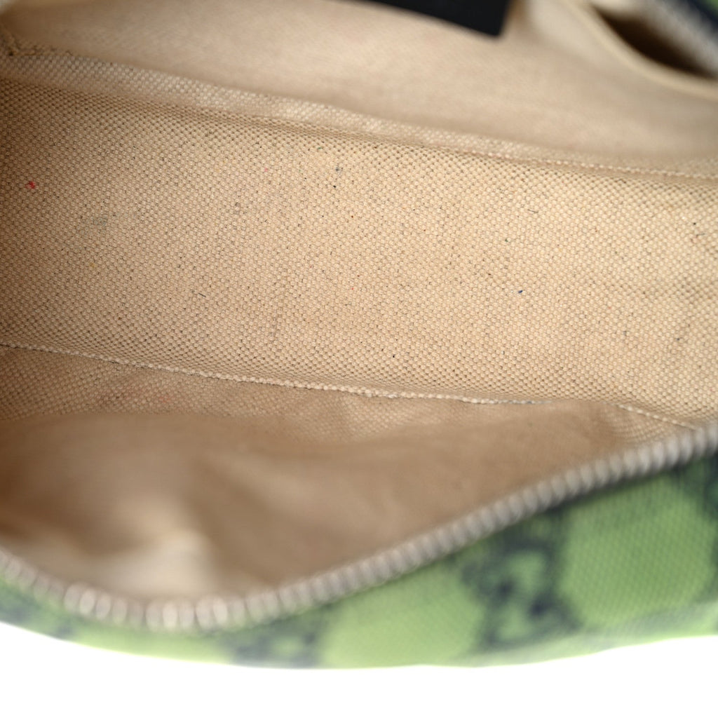 Gucci Monogram Multicolor Matelasse Diagonal Small GG Marmont Chain Shoulder Bag Green Blue