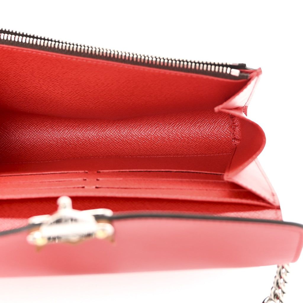 Louis Vuitton Monogram Tribal Mask Chain Wallet Rouge