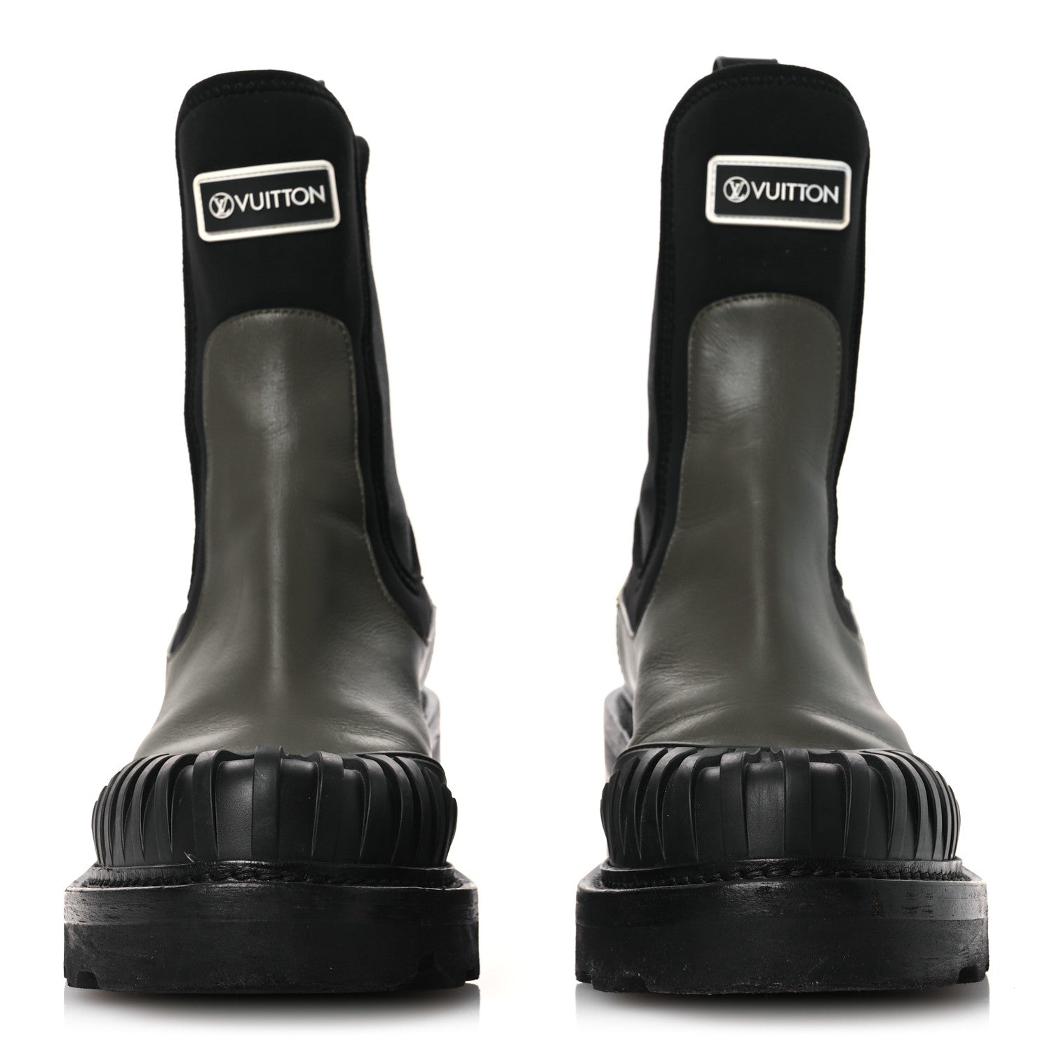 Louis Vuitton Calfskin Beaubourg Ankle Boots 39 Black Green