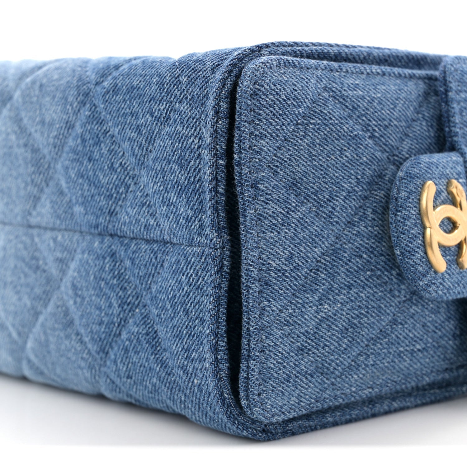 Chanel Washed Denim Quilted Mini Chanel 25 Handbag Blue