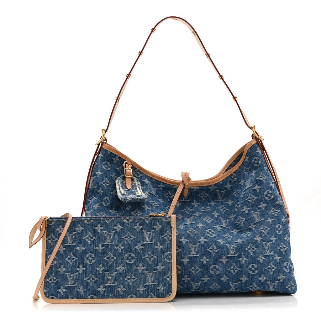 Louis Vuitton Monogram Denim CarryAll MM Blue