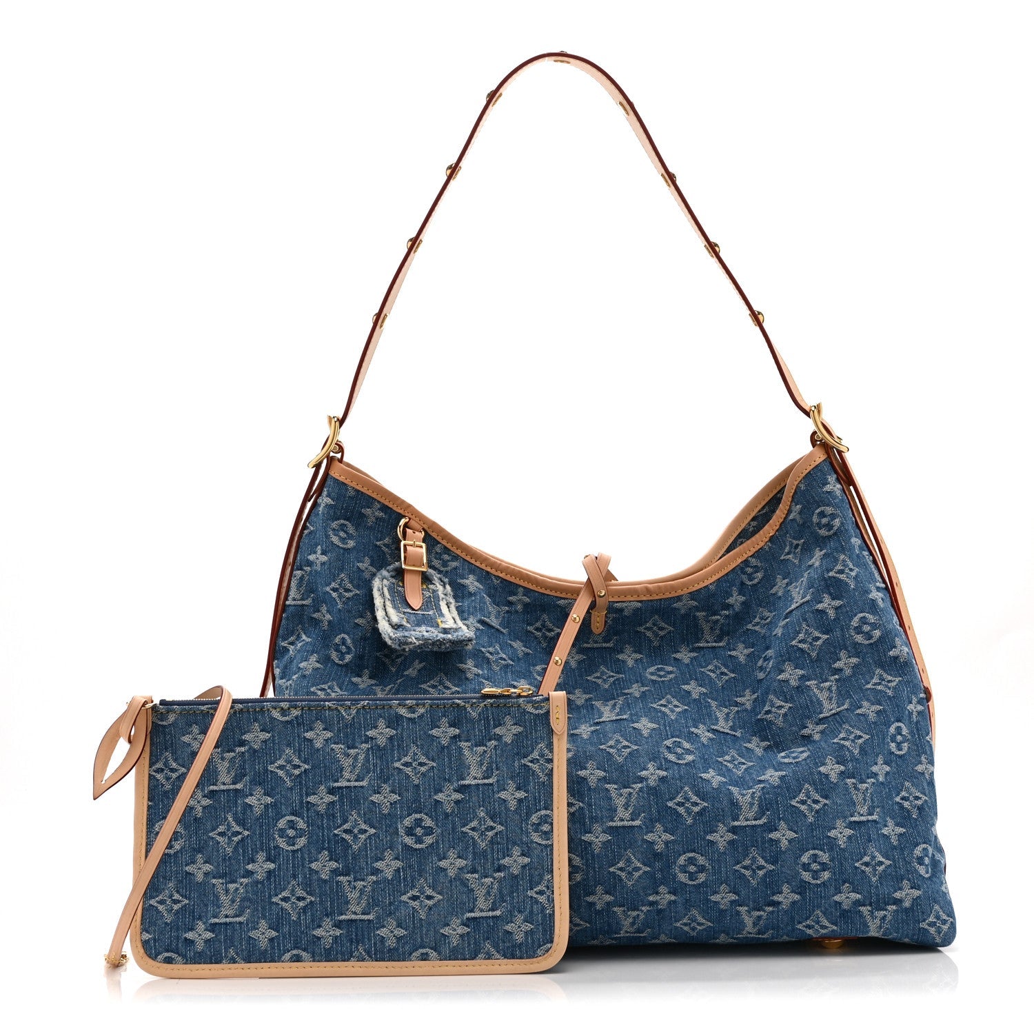 Louis Vuitton Monogram Denim CarryAll MM Blue