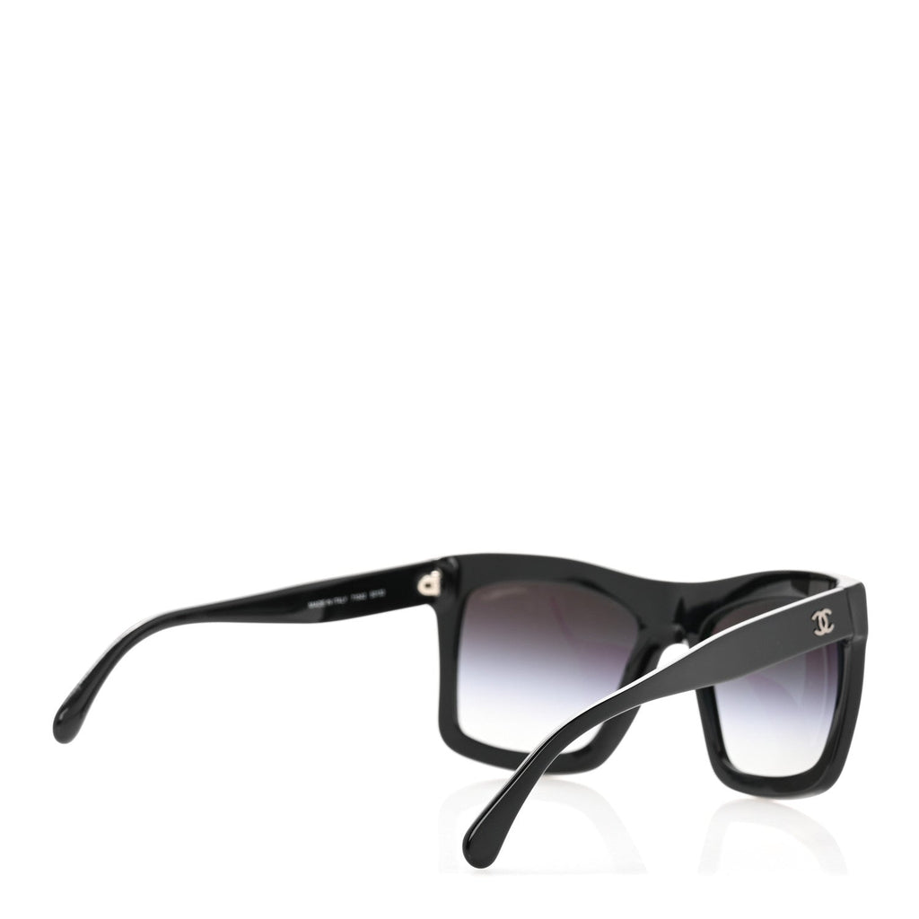 Acetate Oversized Square Sunglasses 71042 Black