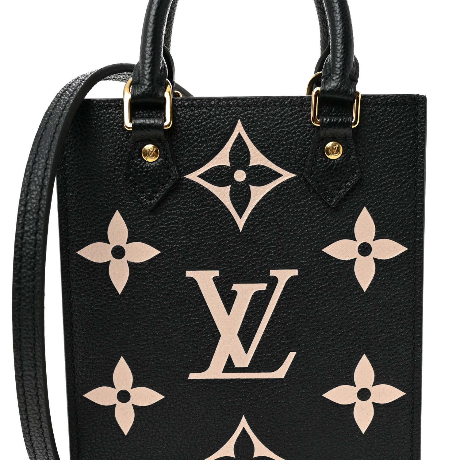 Louis Vuitton Empreinte Monogram Giant Petit Sac Plat Black Beige