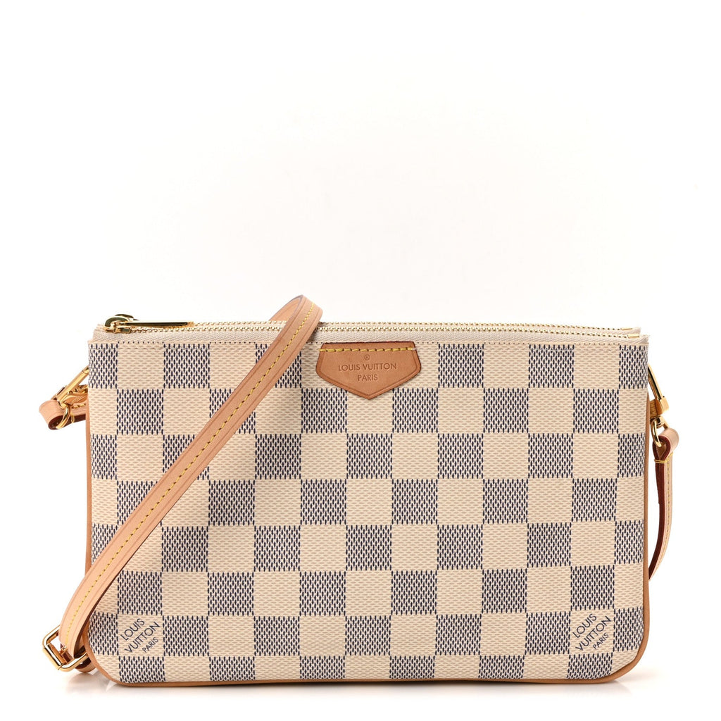 Louis Vuitton Damier Azur Double Zip Pochette