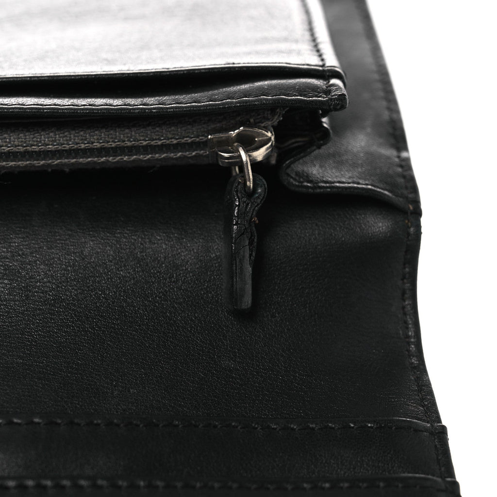 Patent Camellia Yen Wallet Black