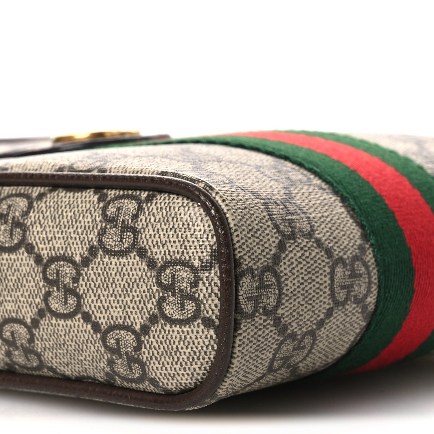 Gucci GG Supreme Monogram Web Mini Ophidia Messenger Brown