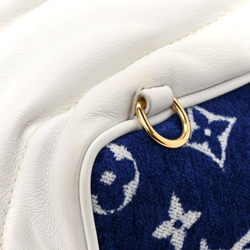 Louis Vuitton Jacquard Velvet Monogram Palm Springs Backpack Mini Blue