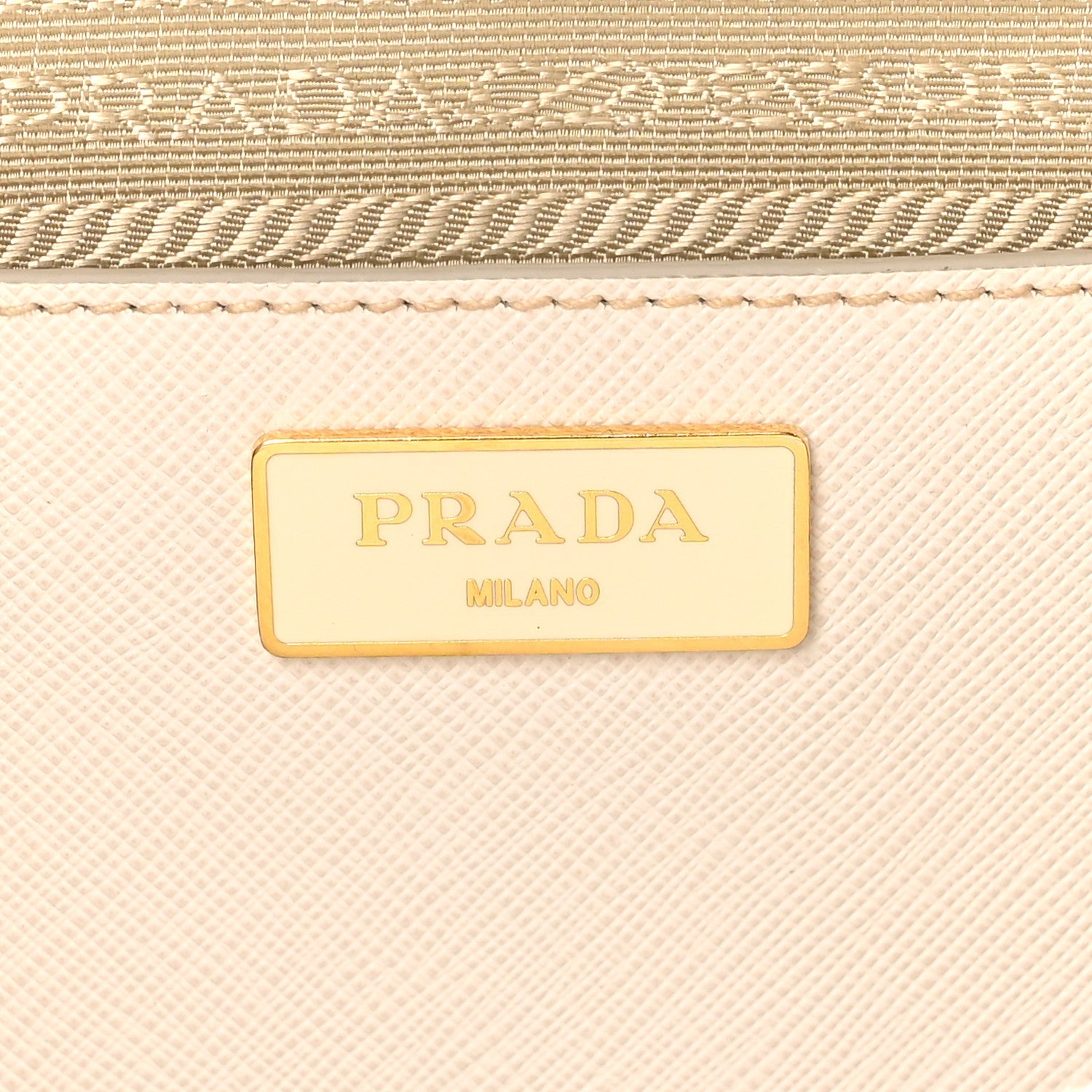 Prada Saffiano Lux Medium Galleria Double Zip Tote Talco