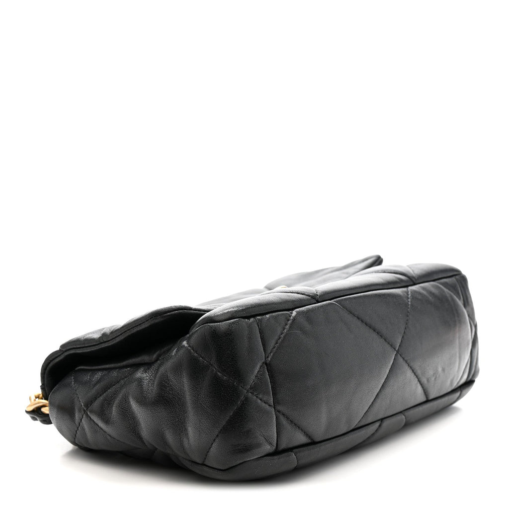 Chanel Lambskin Quilted Medium Chanel 19 Flap Black