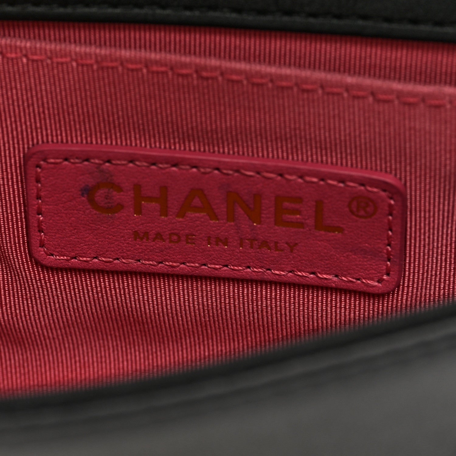 Chanel Calfskin Chevron Embroidered Boy By The Sea Flap Waist Belt Bag Black