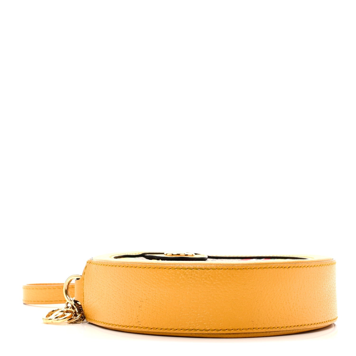 Gucci GG Supreme Monogram Flora Web Mini Ophidia Round Shoulder Bag Beige Multicolor Crop