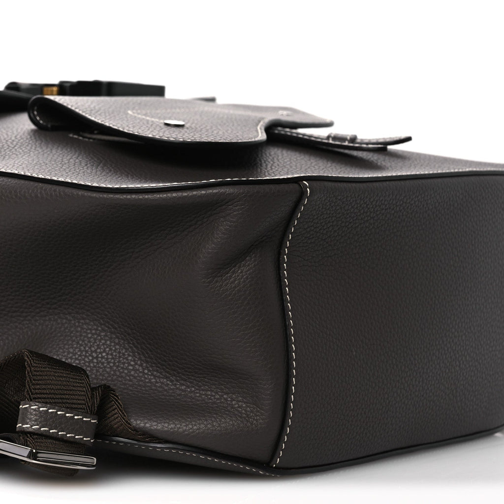 Christian Dior Grained Calfskin Maxi Gallop Sling Bag Grey