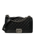 Chanel Calfskin Quilted Medium Boy Flap Black